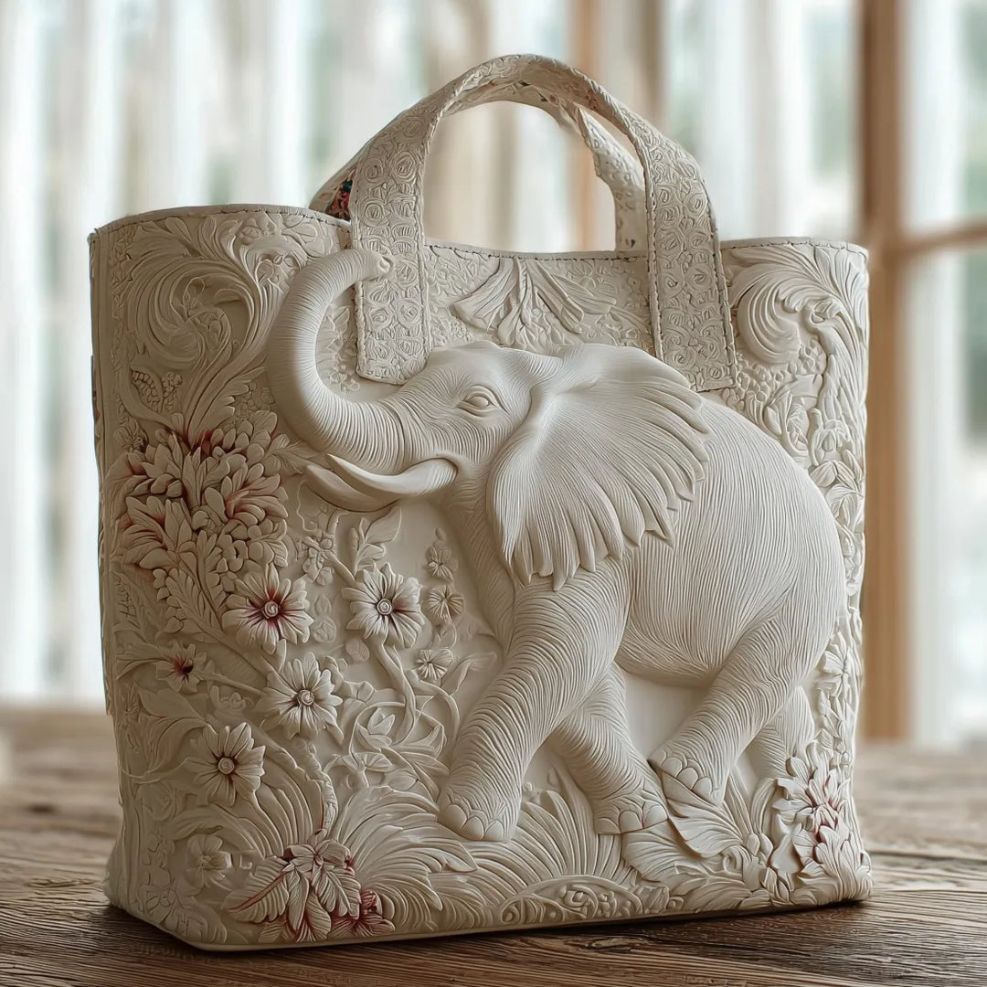 Elephant Print Handbag