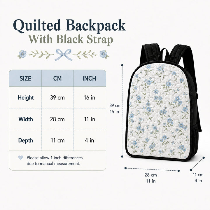 Hippie Peace Sign Quilted Backpack With Black Strap QV06