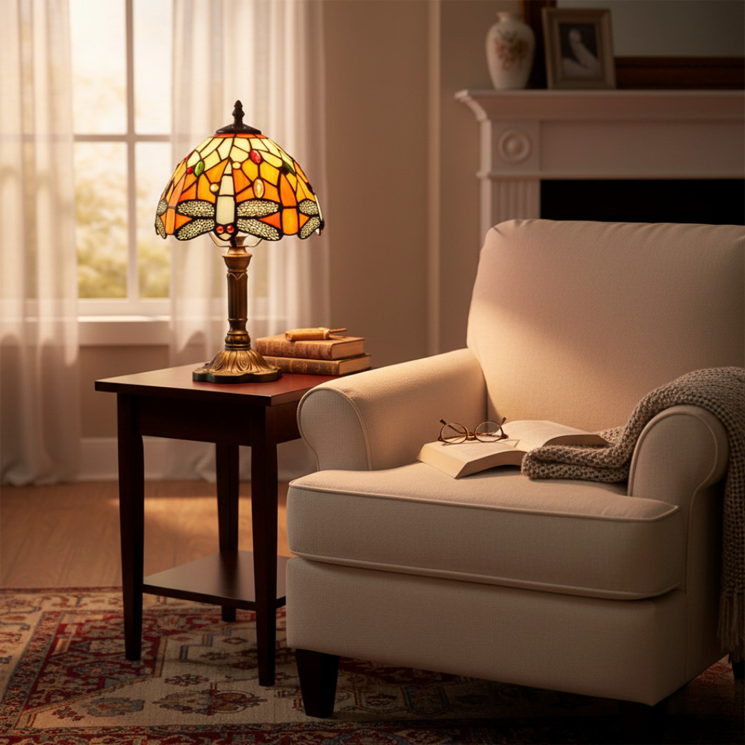 MOSAICRA | ELEGANT LAMP GLOW WITH GOLDEN ACCENT