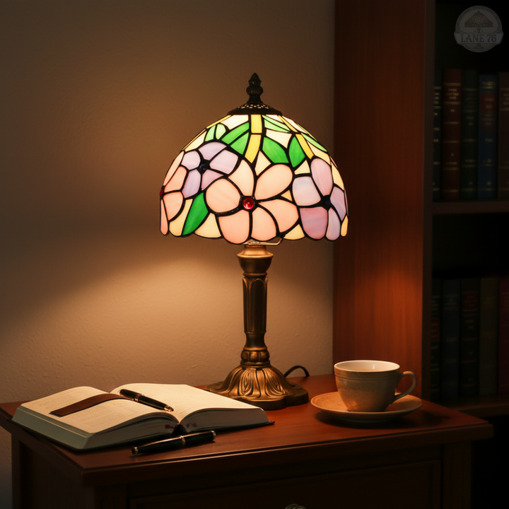 Velké květy | Stolní lampa ve stylu Tiffany