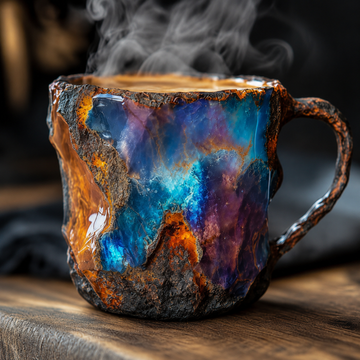 Designer Mug with Mineral Crystals