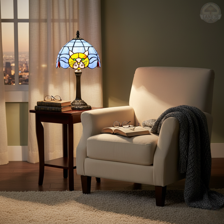 Kočka v oceánu | Stolní lampa ve stylu Tiffany