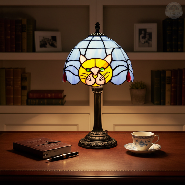 Kočka v oceánu | Stolní lampa ve stylu Tiffany