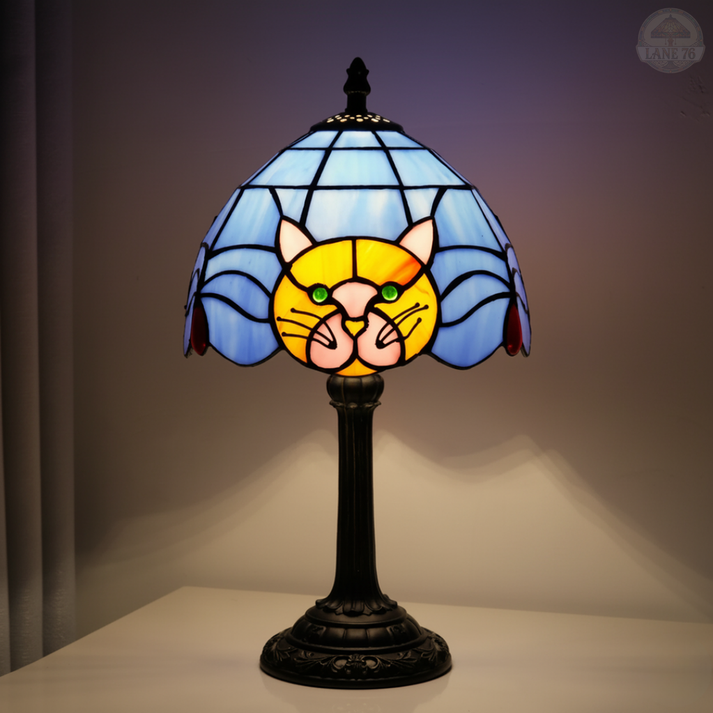 Kočka v oceánu | Stolní lampa ve stylu Tiffany