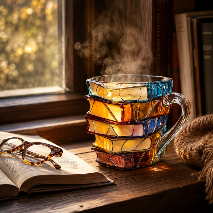 Handcrafted 3D Mug for Book Lovers
