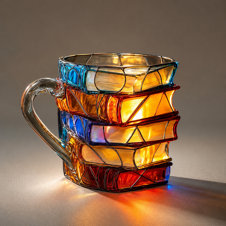 Handcrafted 3D Mug for Book Lovers