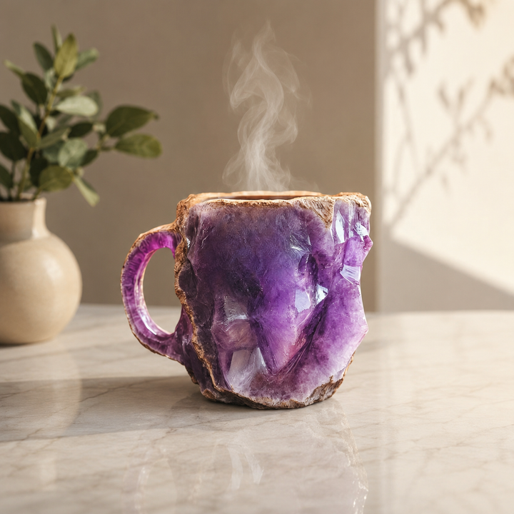 Designer Mug with Mineral Crystals