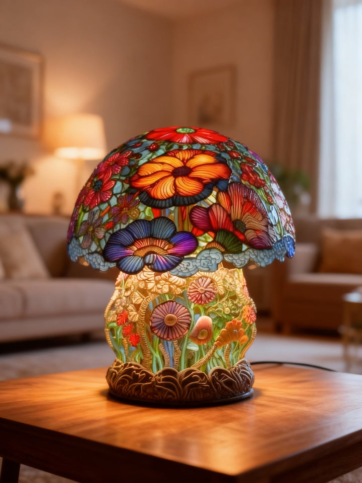 GARDENLUXE | Colorful Floral Table Lamp