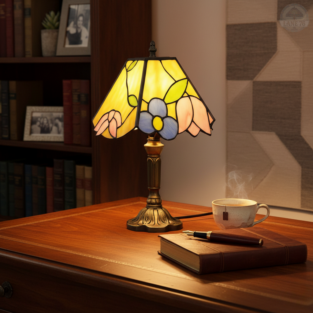Zlatá zahrada | Stolní lampa ve stylu Tiffany