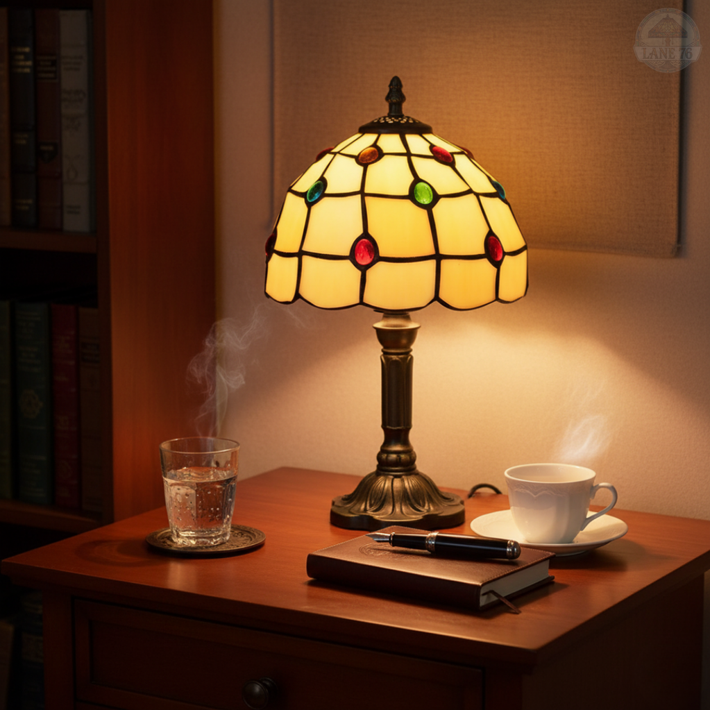 Zlaté diamanty | Stolní lampa ve stylu Tiffany
