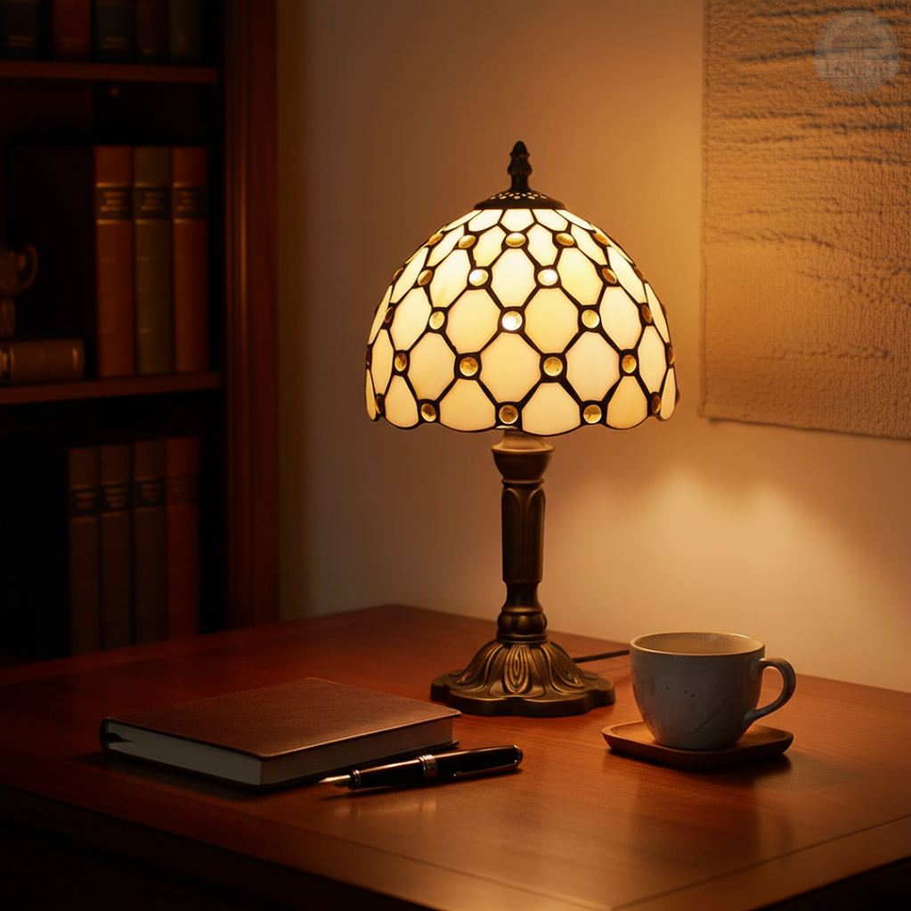 Zlatá želva | Stolní lampa ve stylu Tiffany