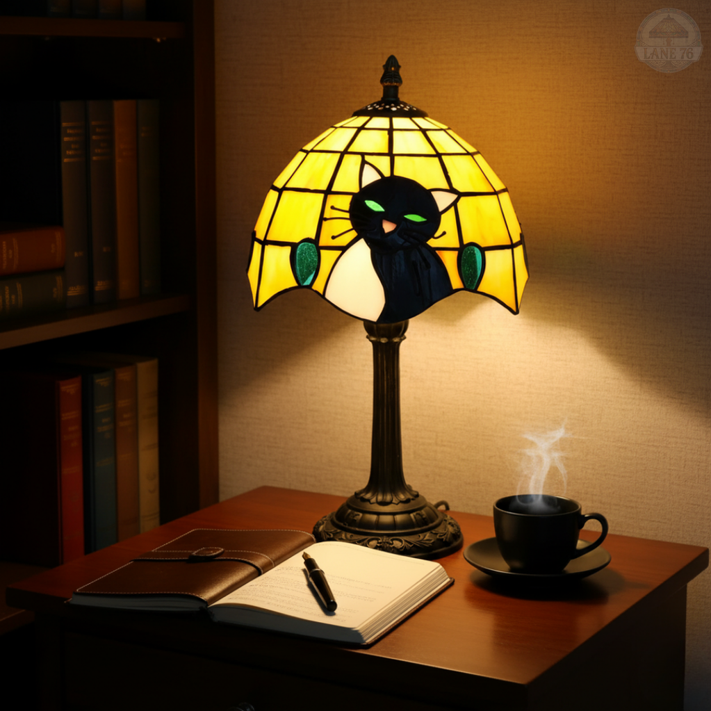 Smaragdové oči | Stolní lampa ve stylu Tiffany