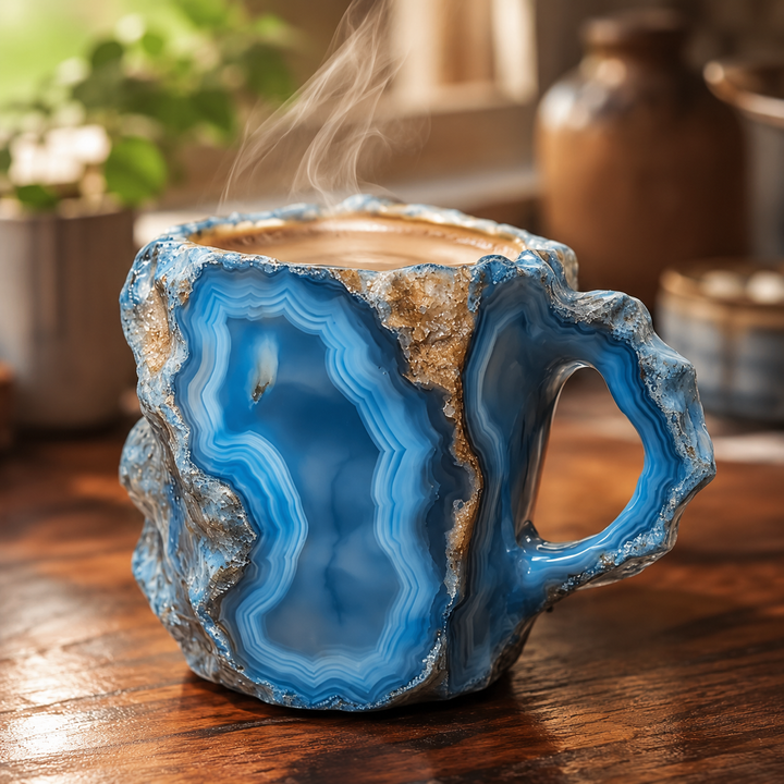 Designer Mug with Mineral Crystals
