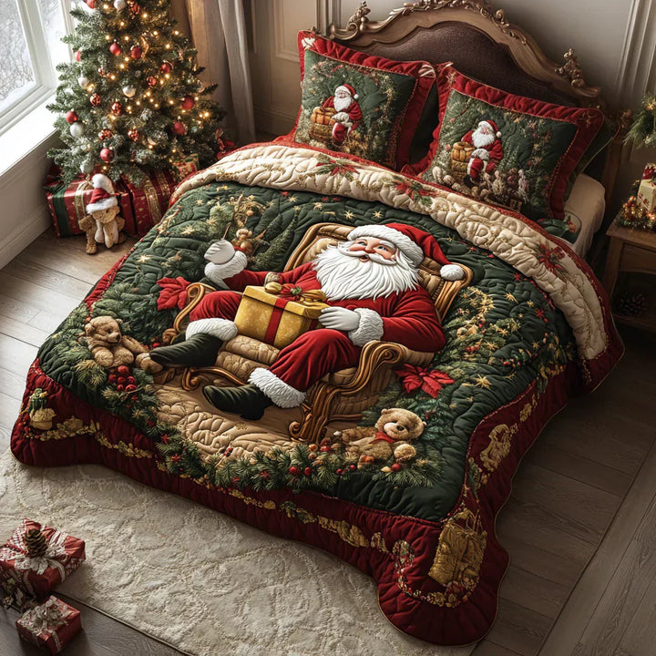 3dílná prošívaná souprava povlečení - Kouzlo Mikuláše