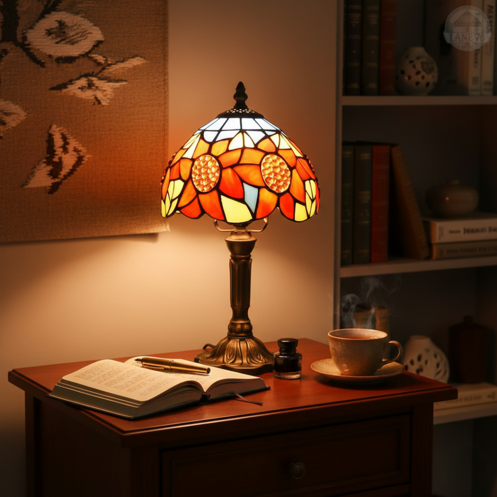 Slunečnice | Stolní lampa ve stylu Tiffany