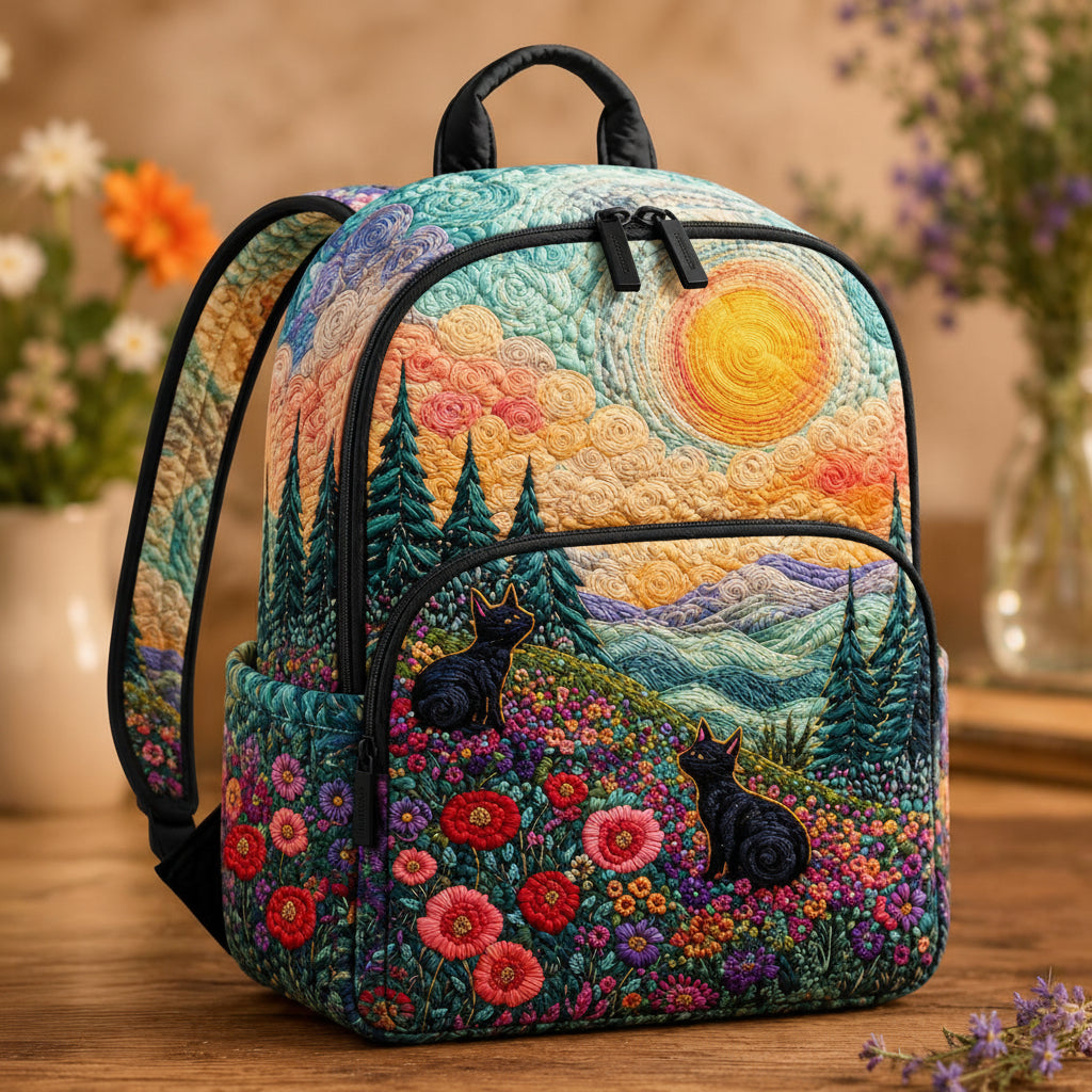 Floral Mountain Quilted Backpack TG10