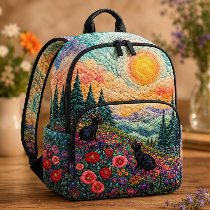 Floral Mountain Quilted Backpack TG10
