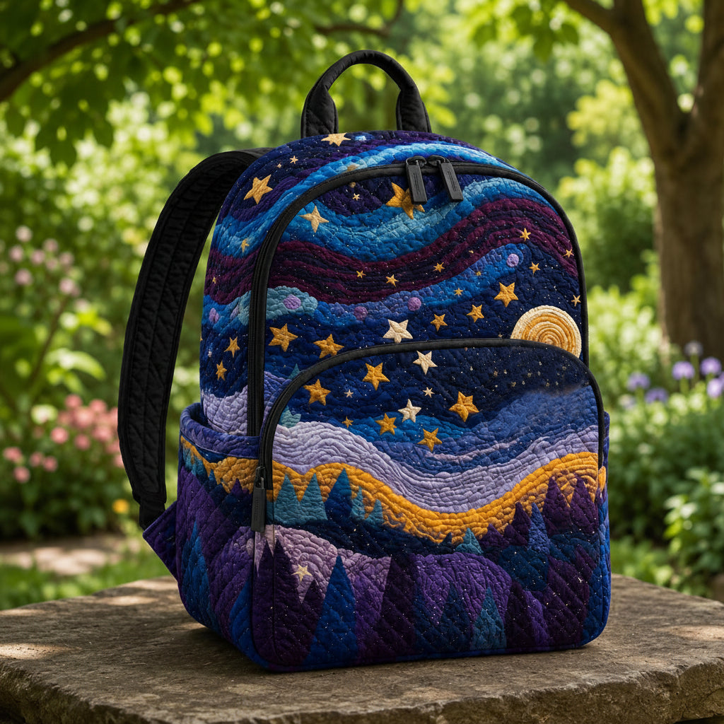 Starry Night Quilted Backpack TN14