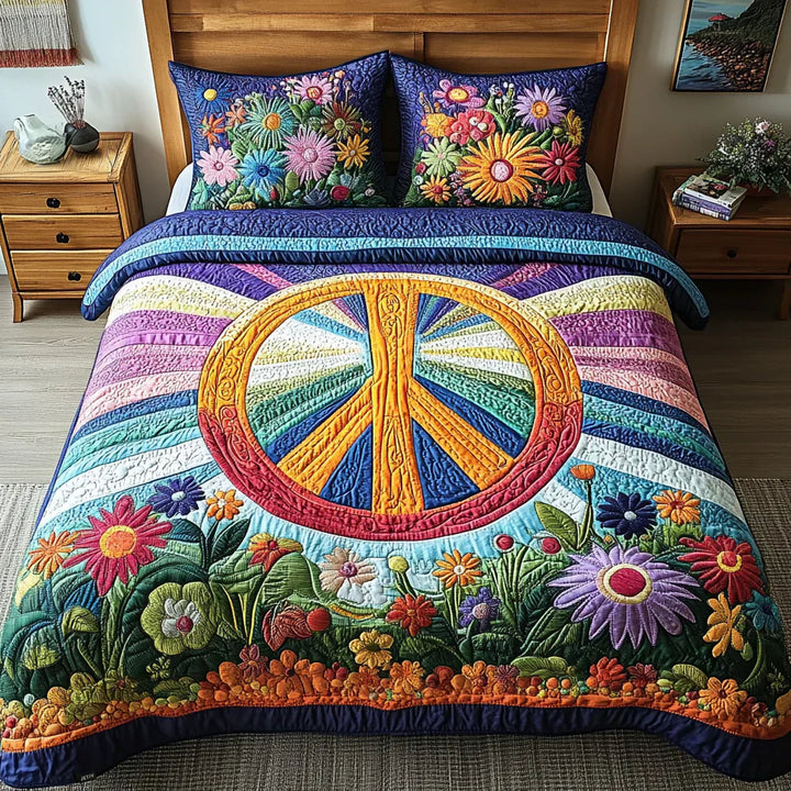 3dílná polstrovaná ložní souprava - Sen s motivem Tie-Dye
