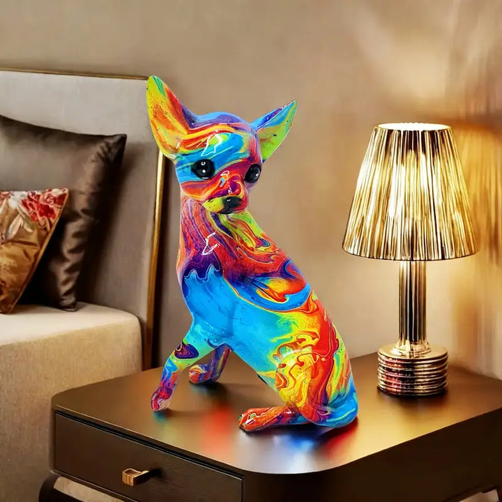 Vibrant Resin Chihuahua Table ORNAMENT