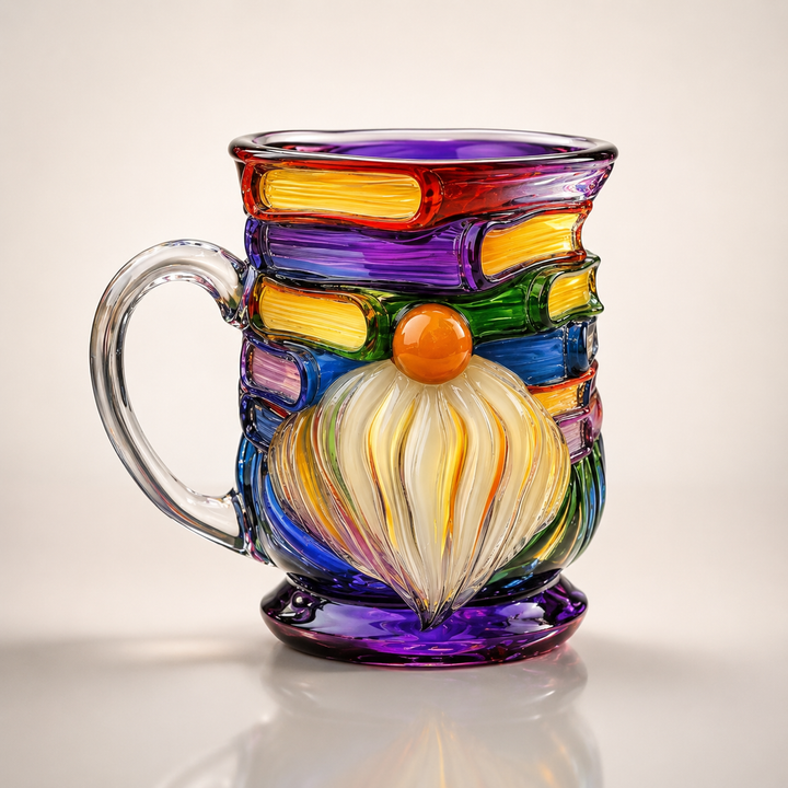 Handcrafted 3D Bookworm Mug
