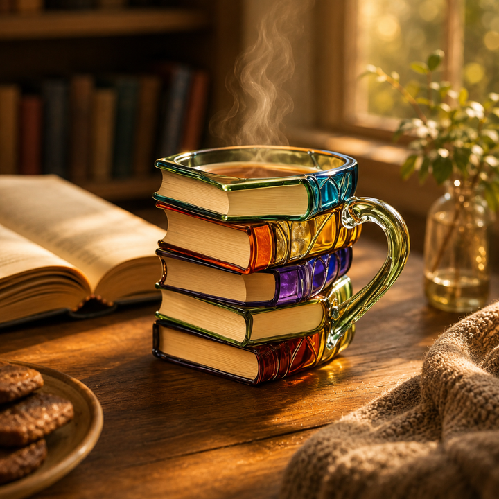 Handcrafted 3D Mug for Book Lovers