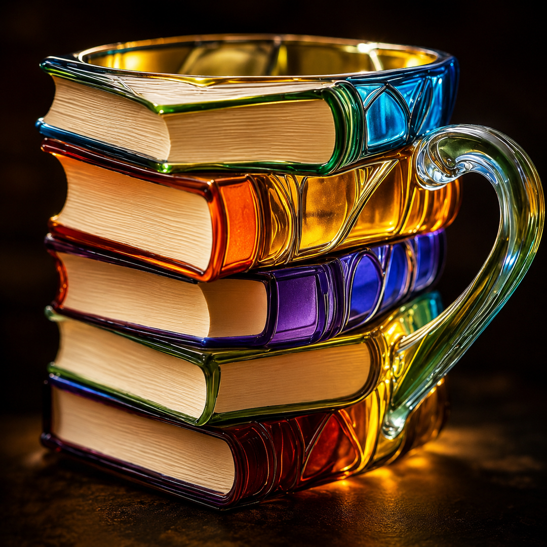 Handcrafted 3D Mug for Book Lovers
