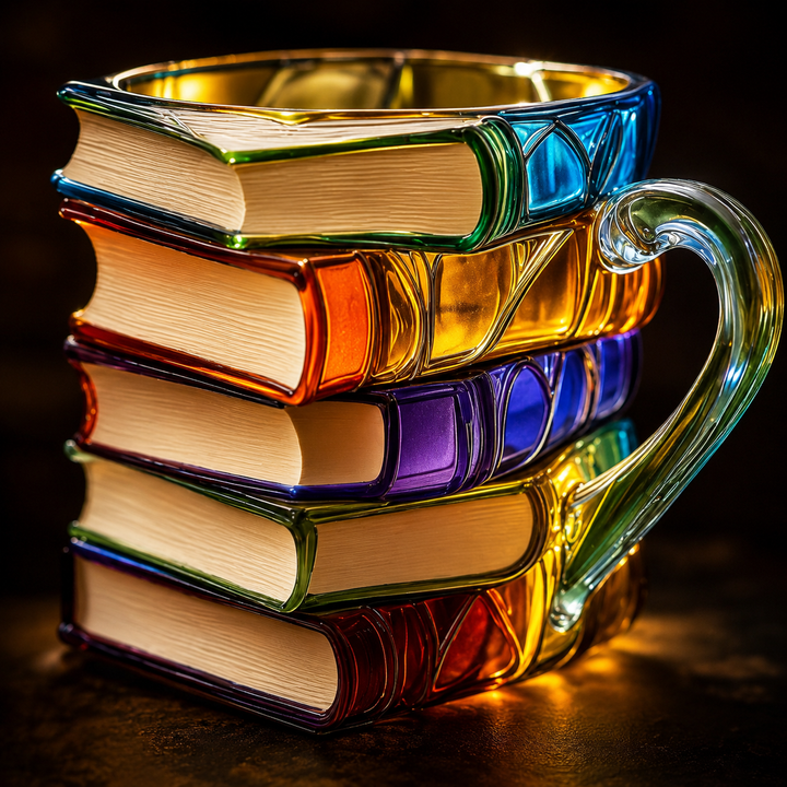 Handcrafted 3D Mug for Book Lovers
