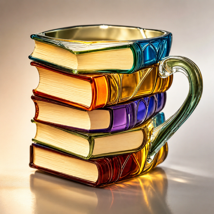 Handcrafted 3D Mug for Book Lovers