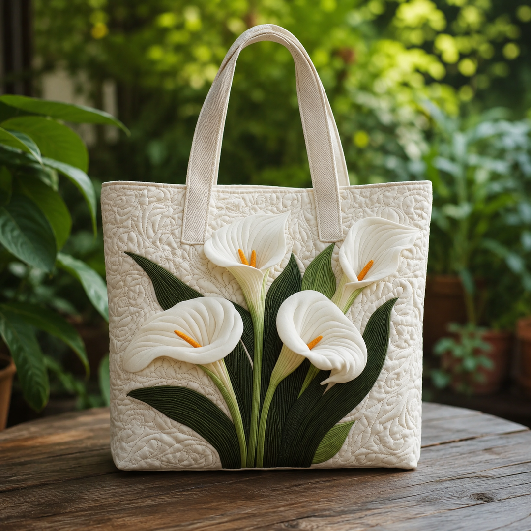 Stylish Tote Bag with White Handles