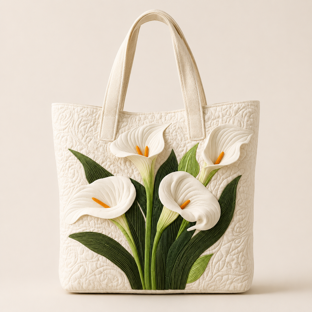 Stylish Tote Bag with White Handles
