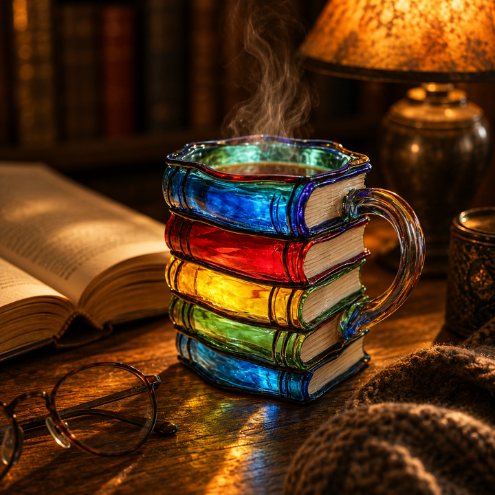 Handcrafted Book-Themed Mug