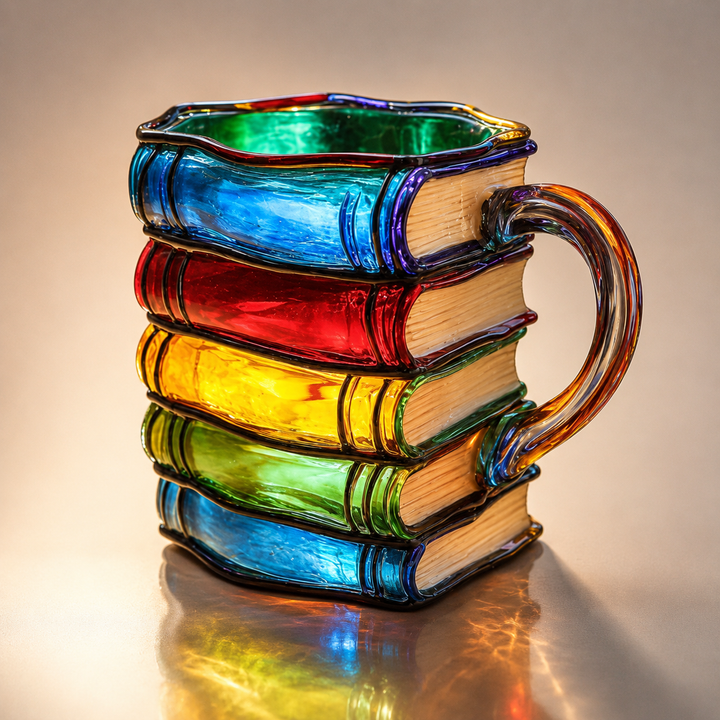 Handcrafted Book-Themed Mug