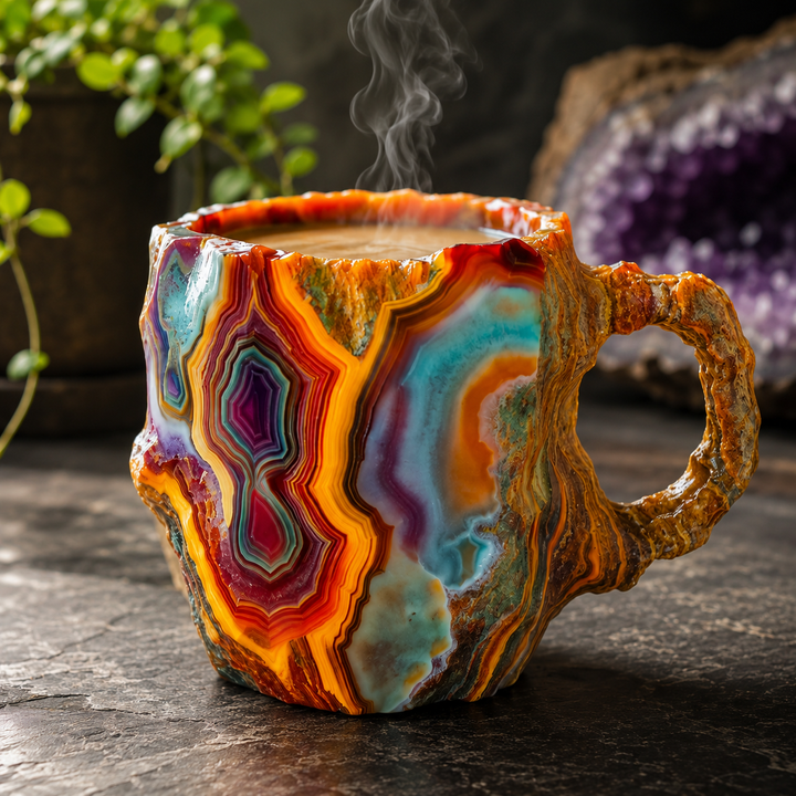 Designer Mug with Mineral Crystals
