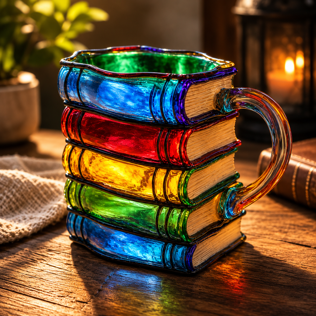Handcrafted Book-Themed Mug