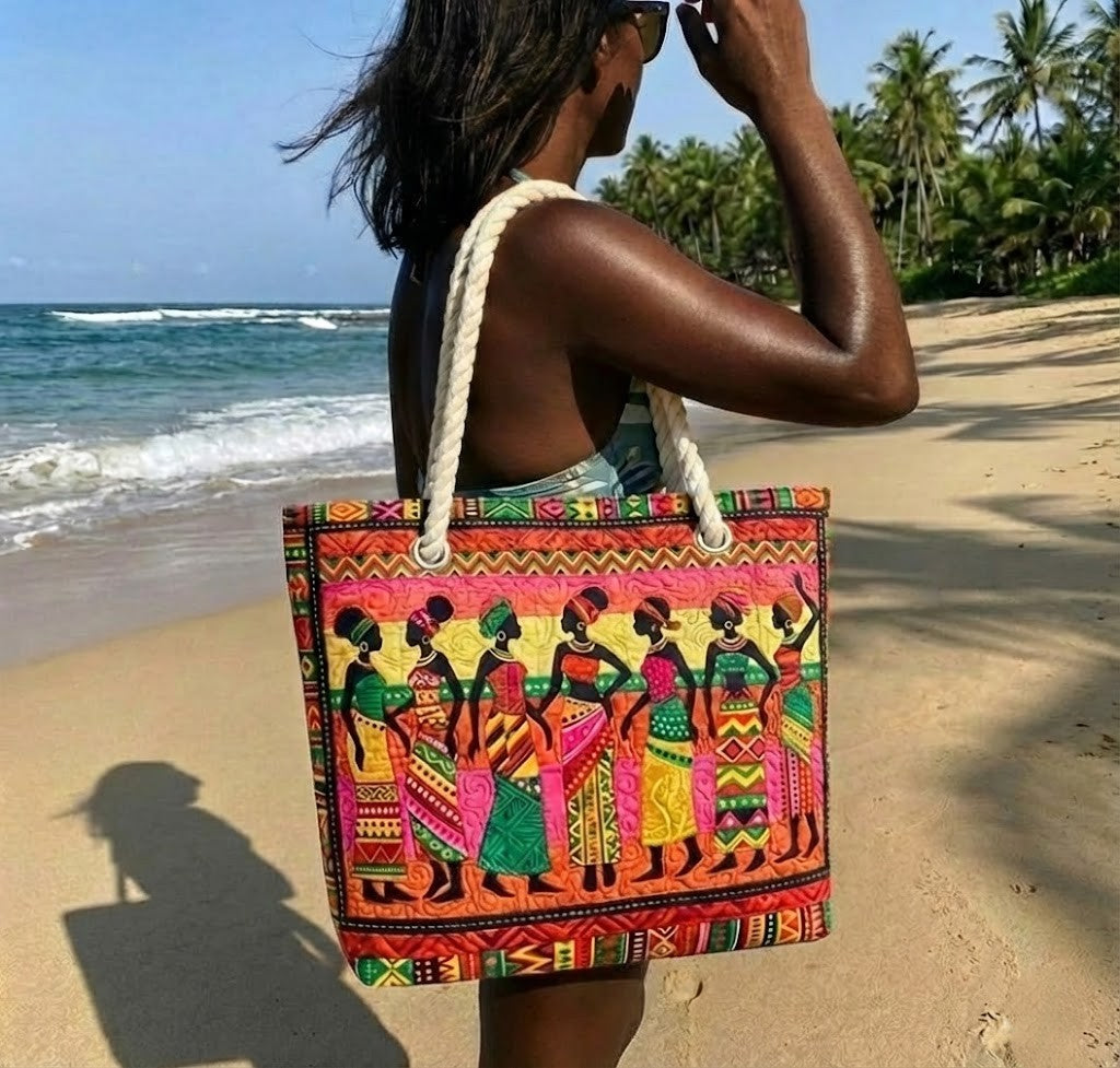 Ručně Vyrobená Taška na Pláž | Královny Melaninu